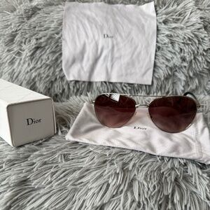 Dior Women’s Aviator Sunglasses – Case, Duster & Cloth